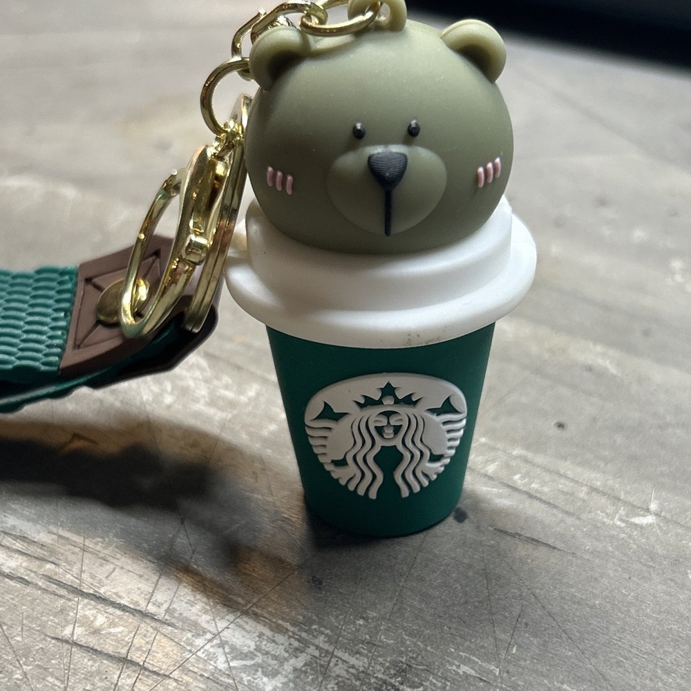 Starbucks Keyring Women OS Multicolor Like New Bear Coffee Cup Bag Charm
